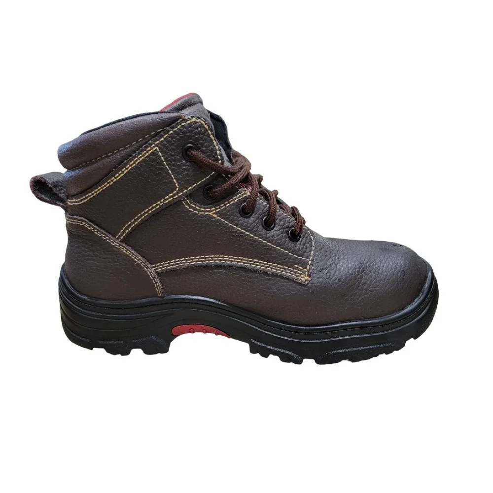 Skechers Burgin Tarlac Men's Brown‎ Steel Toe Work Boots 77143 Size 8.5 M